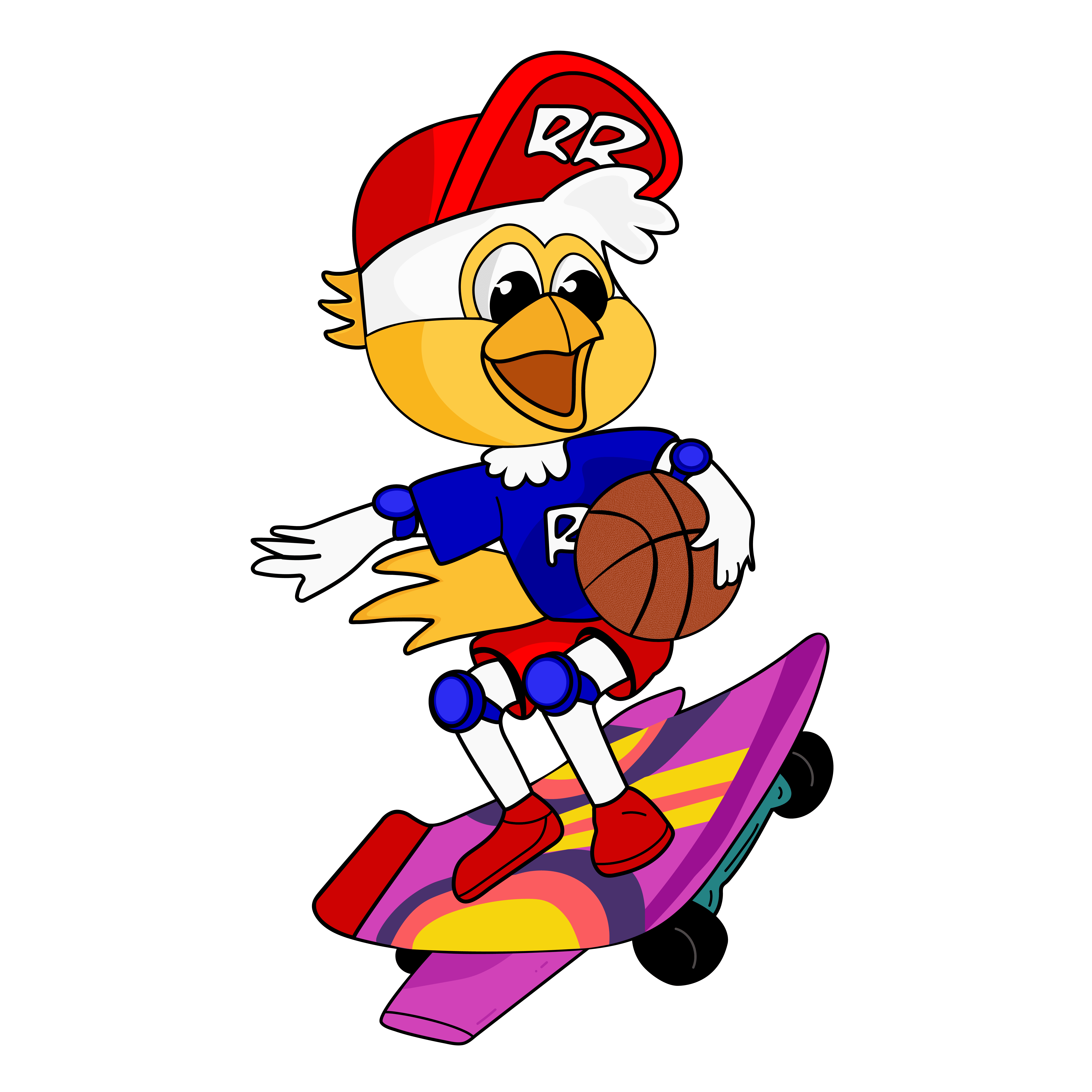 PNG Transparent File Roux on skateboard with Basketball-01